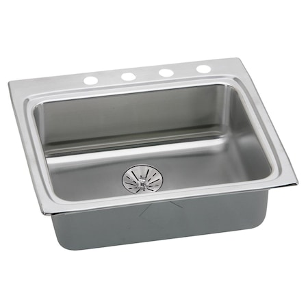 Lustertone Stainless Steel 25 X 22 X 6-1/2 Single Bowl Top Mount Ada Sink With Perfect Drain